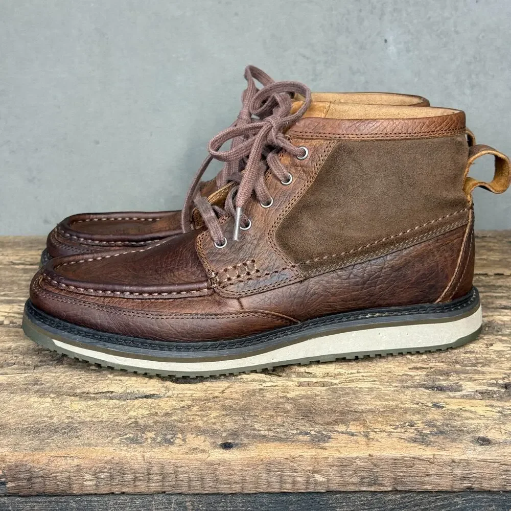 Ariat Men's Foothill Brown Lookout Leather Suede Moc Toe Chukka Boots Size 10D